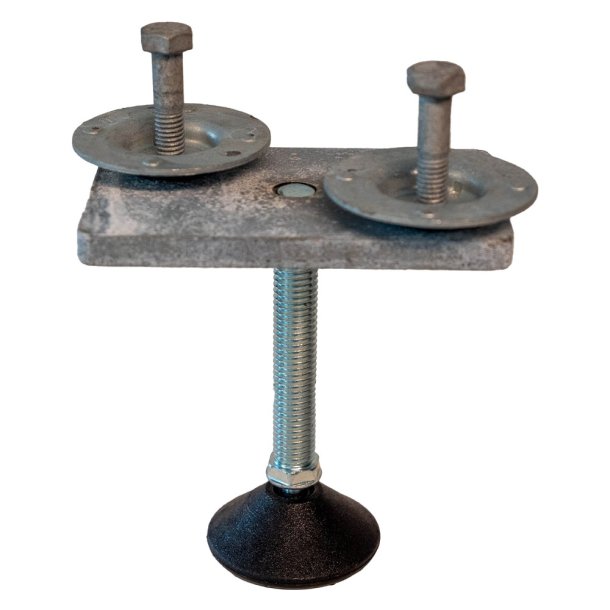 Justerbar ben m/ monteringsplade - Tallerken