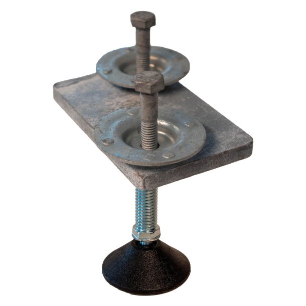 Justerbar ben m/ monteringsplade - Tallerken