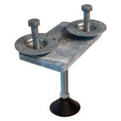 Justerbar ben m/ monteringsplade - Tallerken