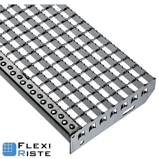 Rustfri Presristetrin 600x270 mm - Skridsikker