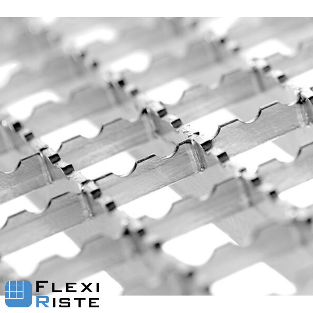 Pressveiset gitterrist 1000x1000 mm Sklisikker